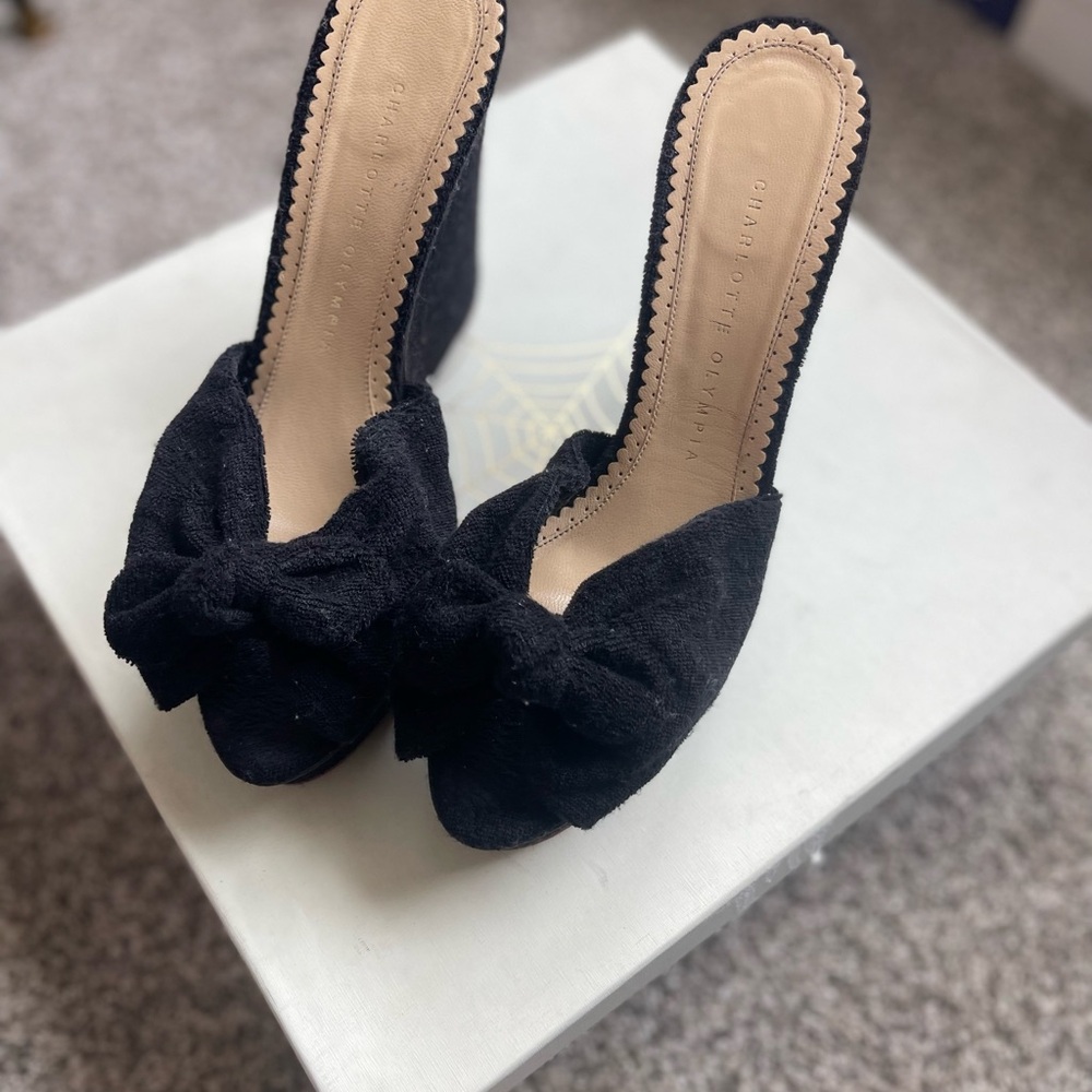 Charlotte Olympia Jayne Terry cloth wedge sandals